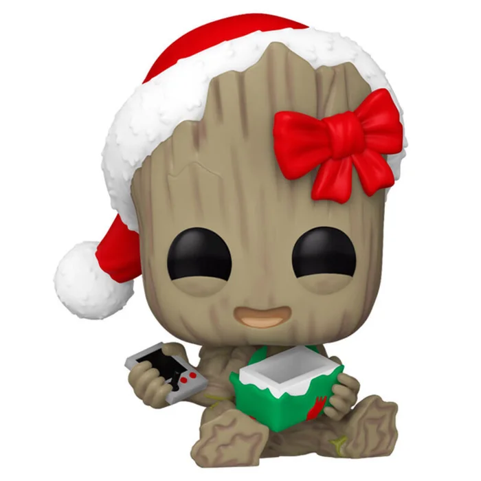 Sammlerfigur Funko Pop Marvel Groot With Present [Größe 9 cm]