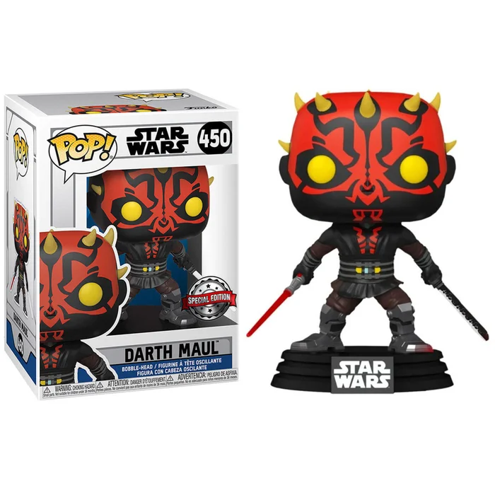 Sammlerfigur Funko POP Star Wars Darth Maul With Saber [Größe 9 cm]