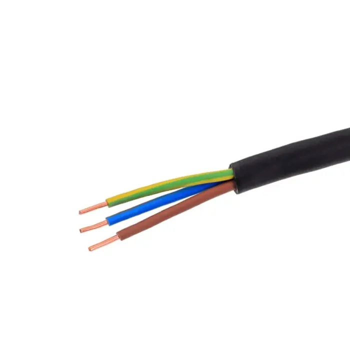 Schlauchleitung schwarz isoliert NYY-3×1,5 1m