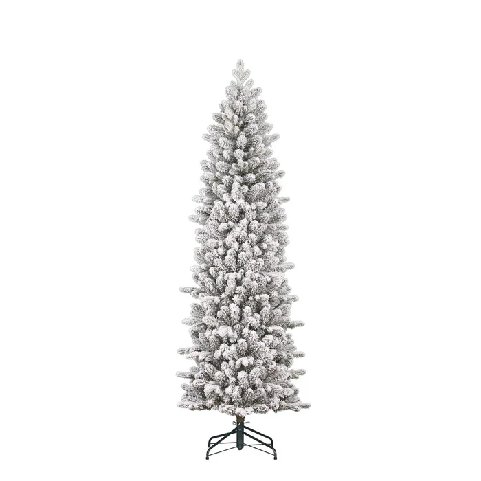 Schmaler künstlicher Weihnachtsbaum von Harma – H215 x Ø66 cm – Grün gefrostet