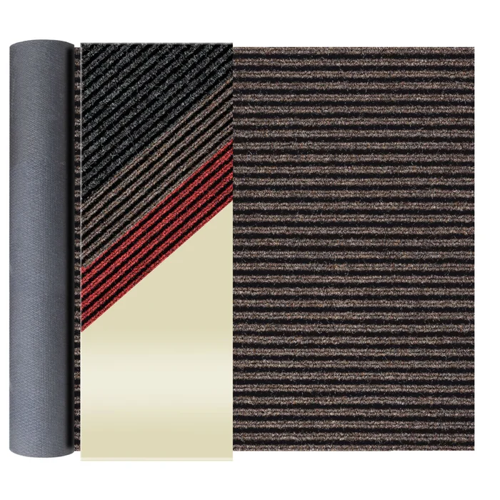 Schmutzfangläufer GIN – Braun meliert – 2,00m x 5,00m