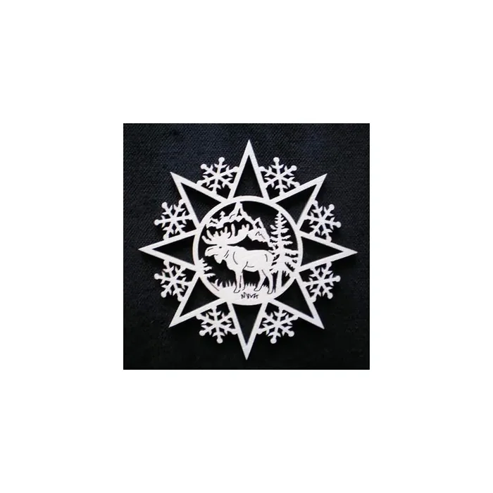 Schneeflocken mit Elch