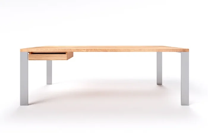 Schreibtisch Holz Metall Hartok 10 Eiche