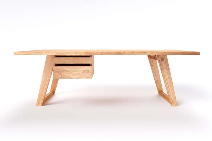 Schubladen Schreibtisch Eiche massiv Kenan