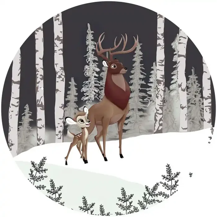 Selbstklebende Vlies Fototapete – Bambi Great Prince – 125 x 125 cm