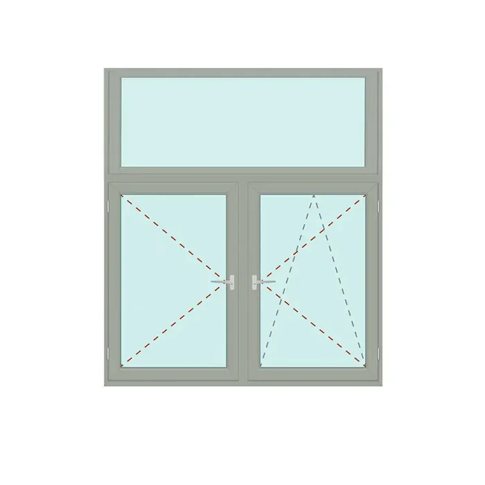 Senkrechtes Fenster Fix im Flügel + Dreh + Dreh/Kipp – IDEAL 5000