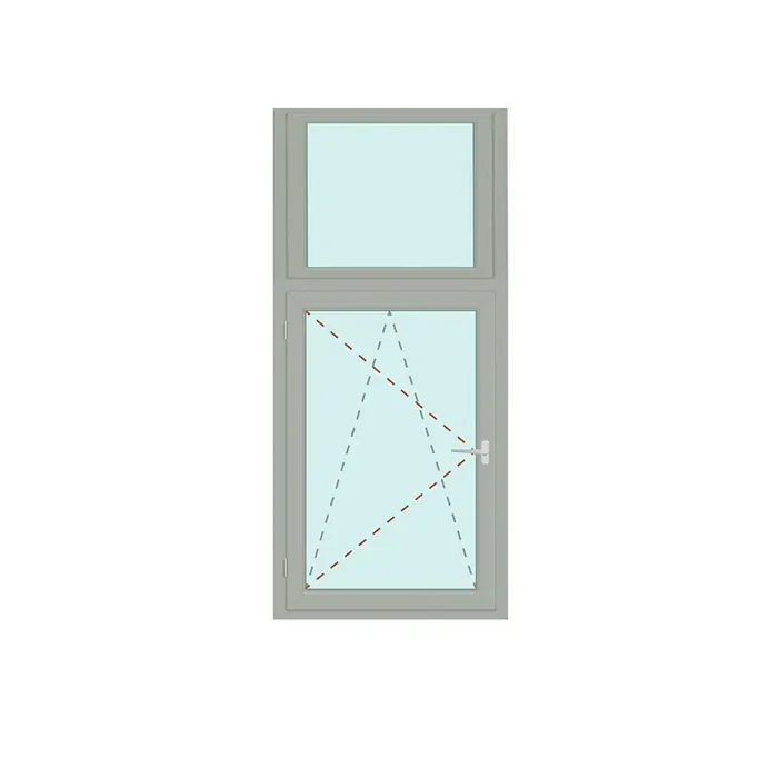 Senkrechtes Fenster Fix im Flügel + Dreh/Kipp links – IDEAL 8000