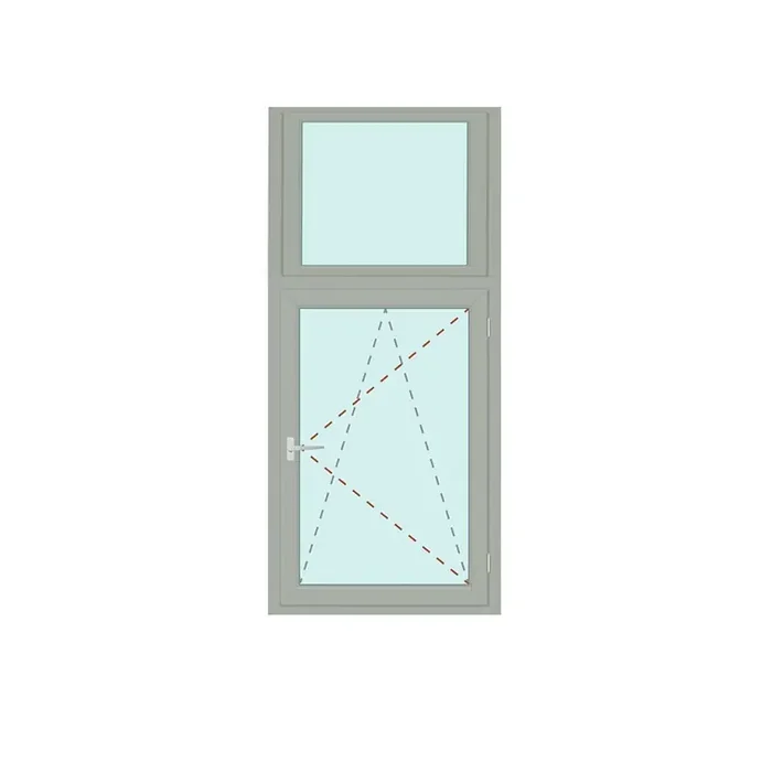 Senkrechtes Fenster Fix im Flügel + Dreh/Kipp rechts – bluEvolution 82