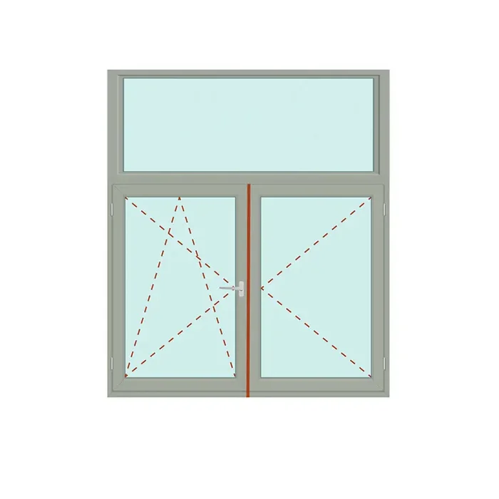 Senkrechtes Fenster Fix im Rahmen + Stulp/links – IDEAL 8000