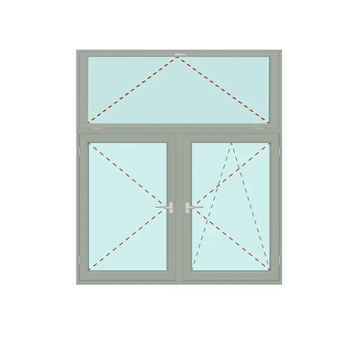Senkrechtes Fenster Kipp + Dreh + Dreh/Kipp – IDEAL 8000