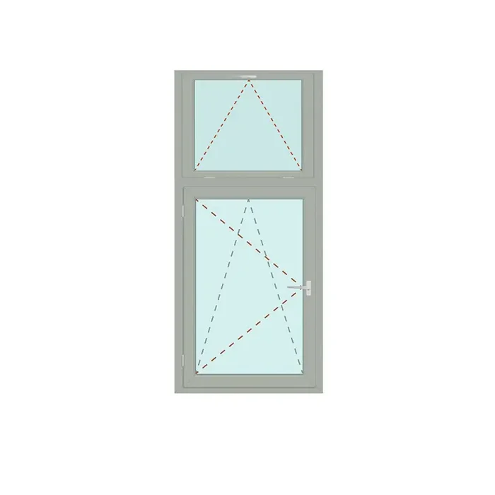Senkrechtes Fenster Kipp + Dreh/Kipp links – IDEAL 8000