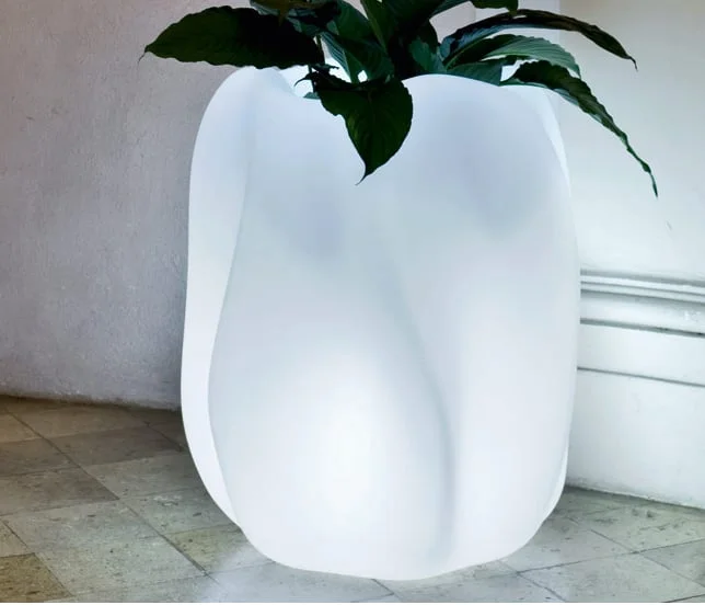 Serralunga New Wave Vase mit Licht Entworfen von Ross Lovegrove