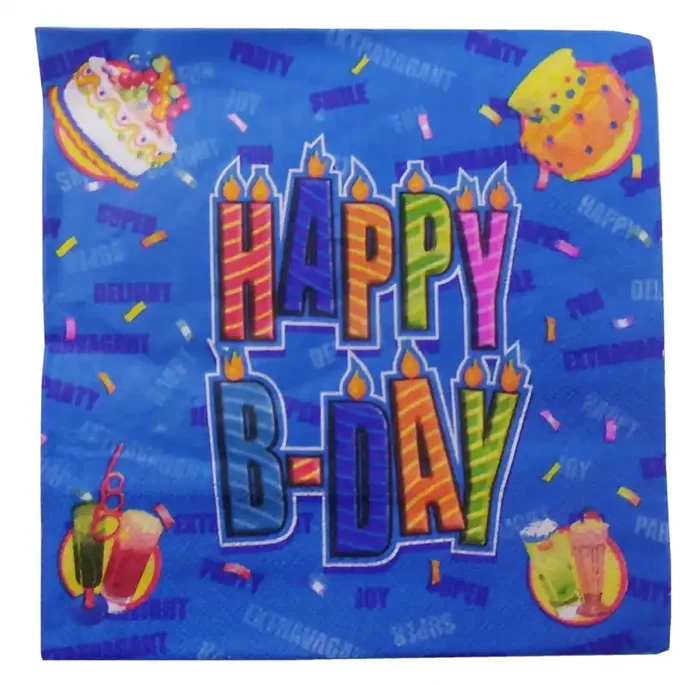 Servietten H.B. White & Rosé Gold Holographic