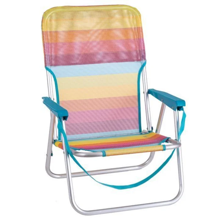 Sessel aus Textilenfolie in Aluminium und Arm 3 Farben Genérico [Größe 54x40x71 cm]