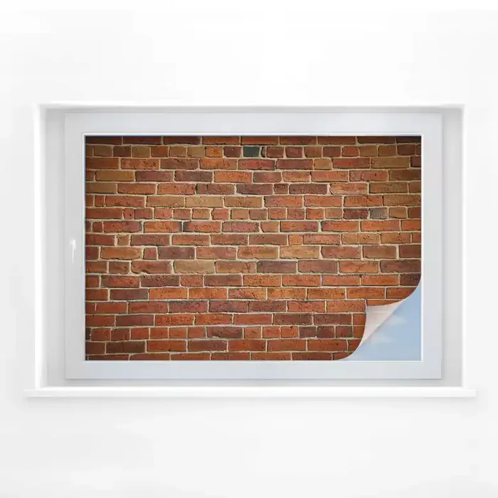 Sichtschutzfolie Ziegelsteinmauer