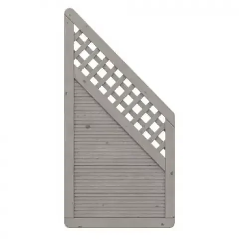 Sichtschutzzaun Abschluss Arzago Fichte grau lasiert 90×179-90cm 1390