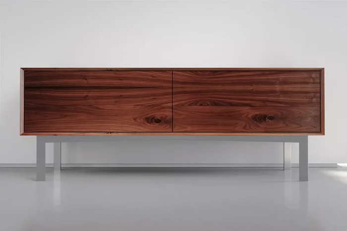 Sideboard mit zwei Schubkästen Nussbaum X-Line