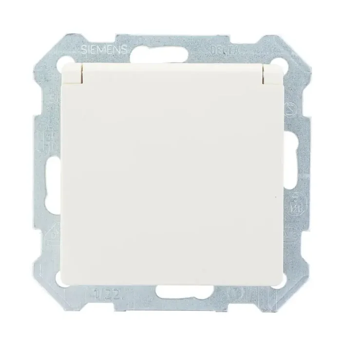 Siemens Schuko-Steckdose Klappdeckel titanweiß DELTA i-System 10/16A 250V