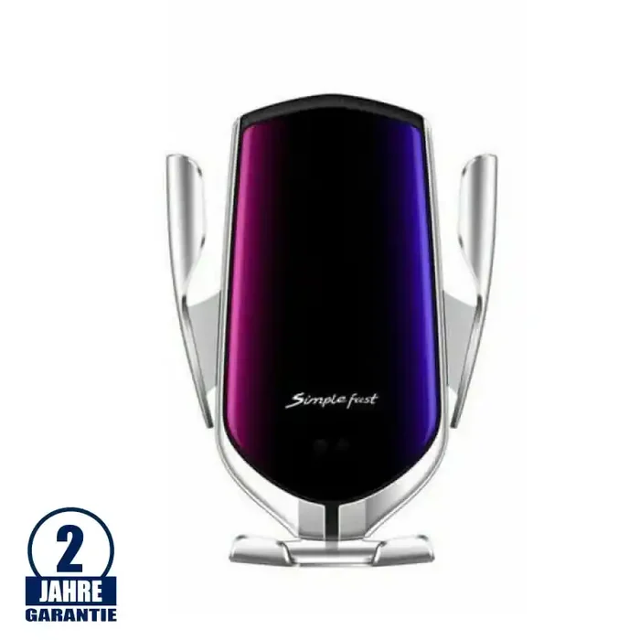 Smartphone Wireless Charging Station fürs Auto Silber