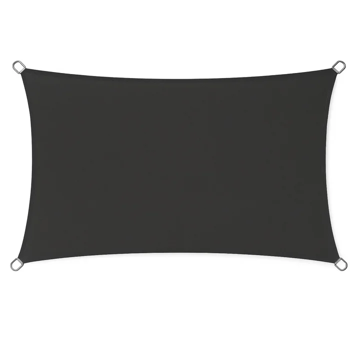 Sonnensegel 3m x 2m dunkelgrau rechteckig Capri wasserabweisend