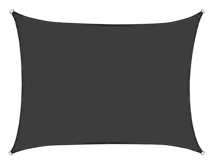 Sonnensegel 3x4m dunkelgrau rechteckig Kreta wasserabweisend