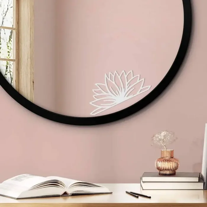 Spiegelaufkleber Halbe Blume