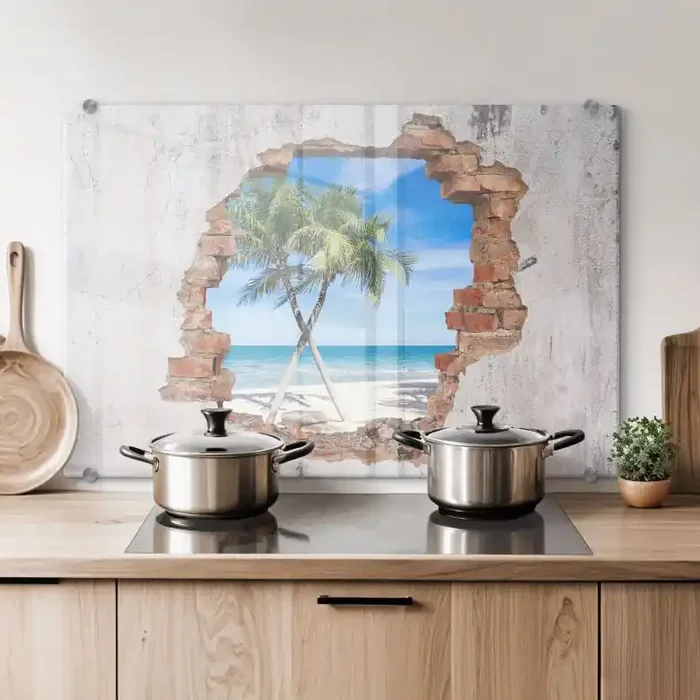 Spritzschutz 3D Optik – Atlantic Ocean