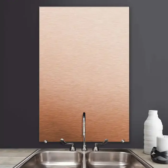 Spritzschutz Alu-Dibond-Kupfereffekt – hochkant