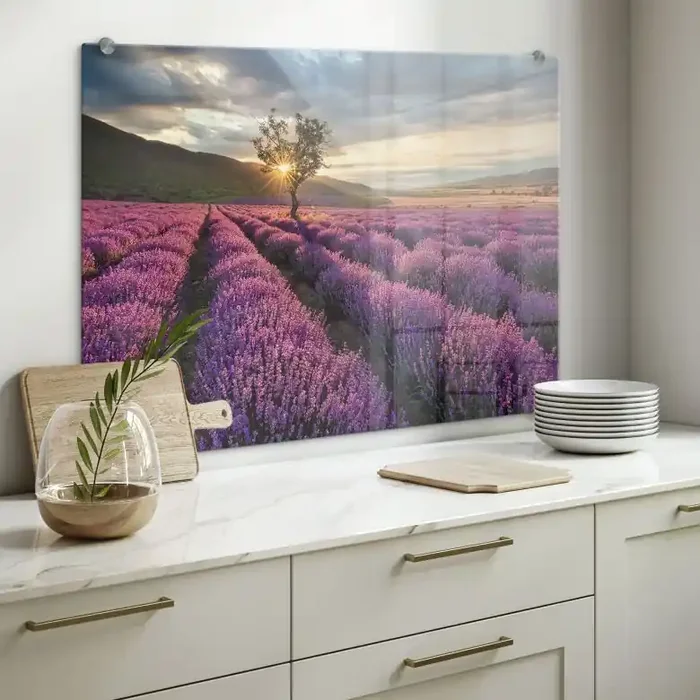 Spritzschutz Lavendelblüte in der Provence