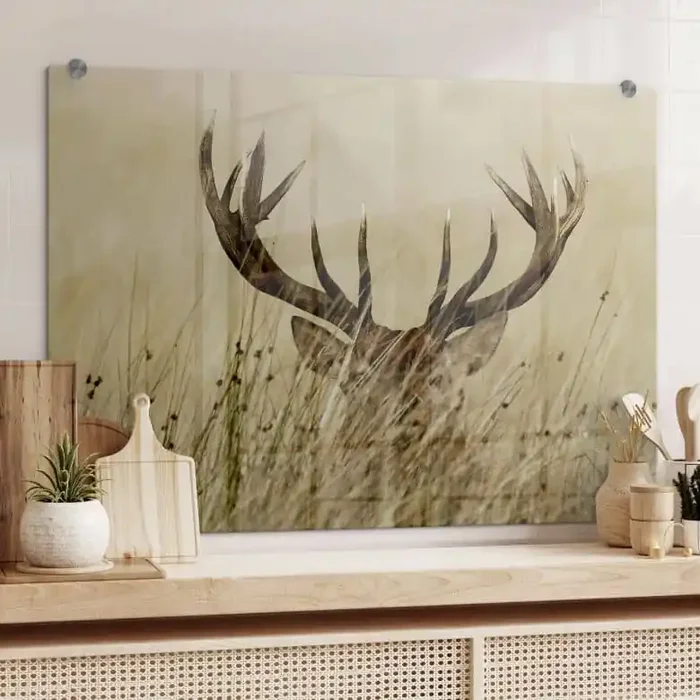 Spritzschutz Wachsamer Hirsch