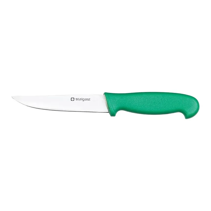 Stalgast paring knife, HACCP, green handle, stainless steel blade 10 cm