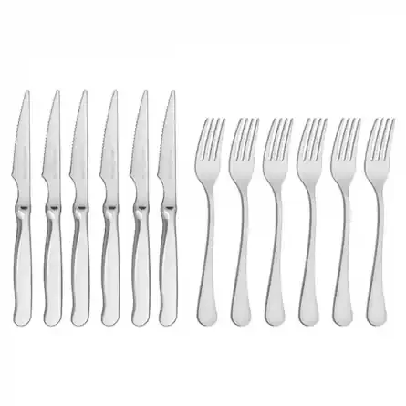 Steel Essentials Besteckset Stahl, 12-teilig