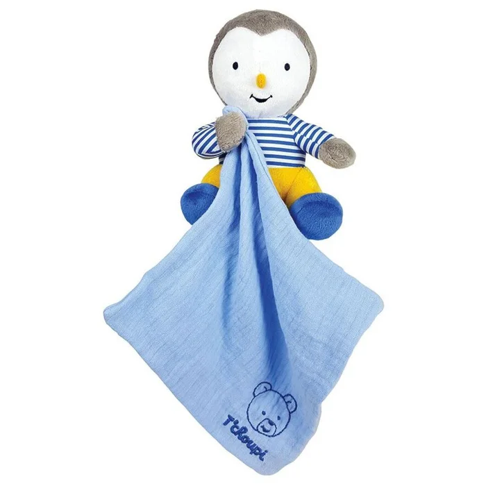 Stofftier mit Schmusetuch Jemini T’choupi baby [Größe 15 cm]