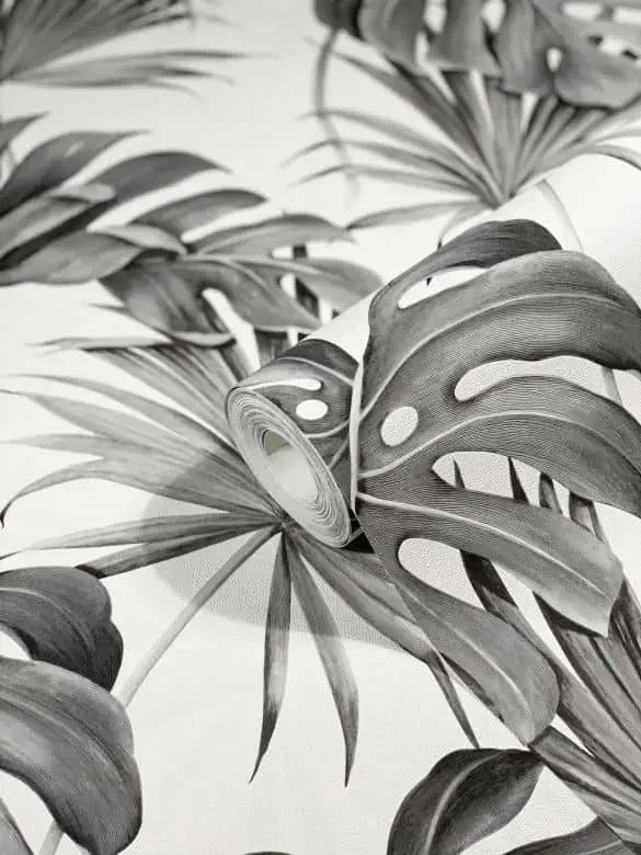 Tapete SCHÖNER-WOHNEN Vliestapete, florale Tapete weiß, grau