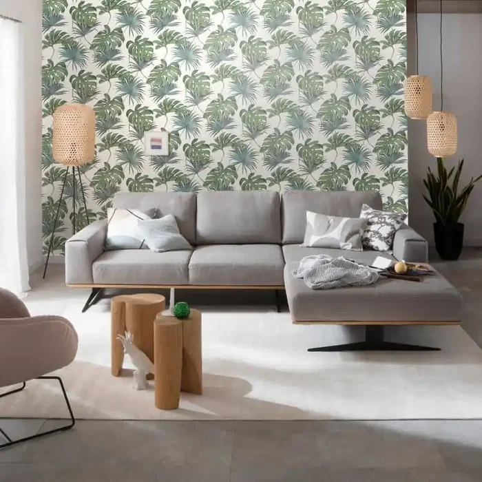 Tapete SCHÖNER-WOHNEN Vliestapete, florale Tapete weiß, grün