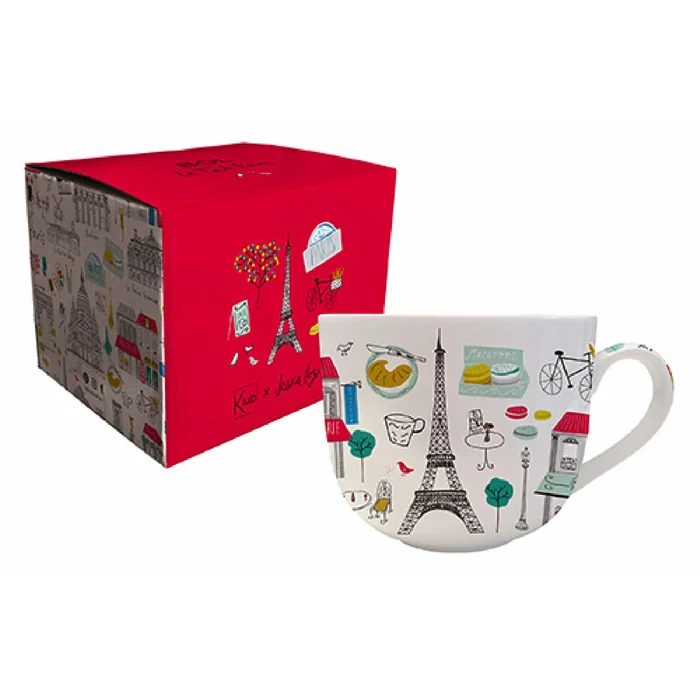 Tasse mit Henkel + Schachtel Kiub Le Tout Paris [Größe 670 ml]