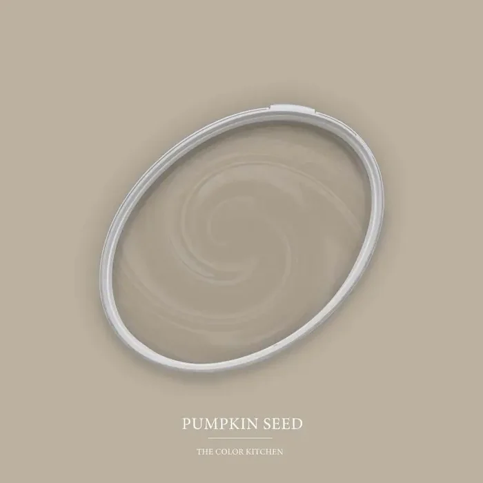 Taupe Wandfarbe seidenmatt I Pumpkin Seed Atmosphäre zurückhaltender Eleganz schaffend THE COLOR KITCHEN