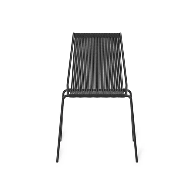 Thorup Copenhagen Noel Esstischstuhl Schwarz/ Leinen Schwarz