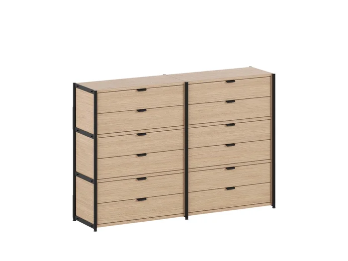 TipToe Unit Regal Kommode 2 Spalten H. 110 cm