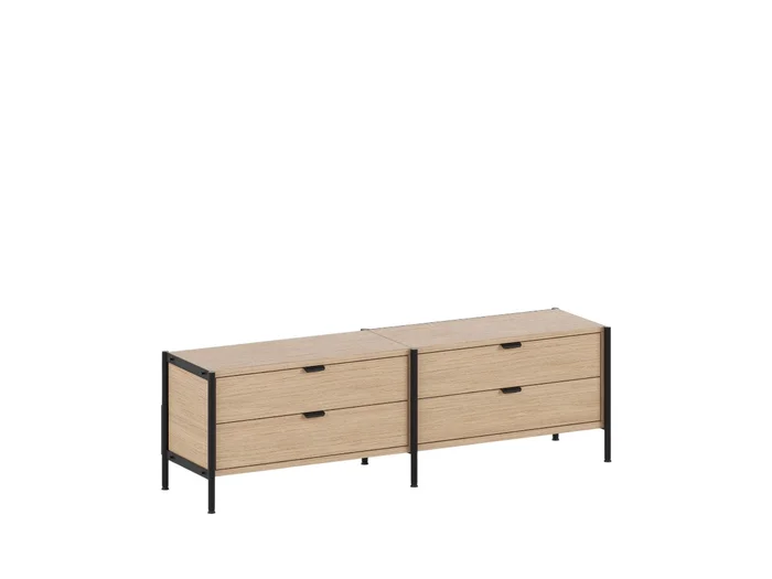 TipToe Unit Regal Kommode 2 Spalten H. 50 cm