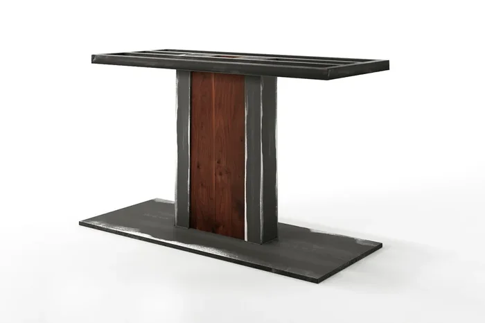 Tisch Mittelfußgestell Klara Nussbaum Metall