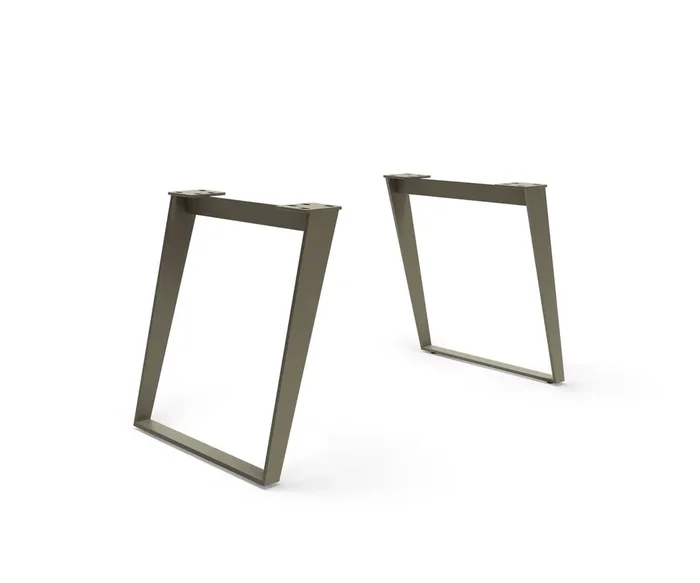 Tischgestell Metall Schräg Effektfinish Titan(2er-Set)