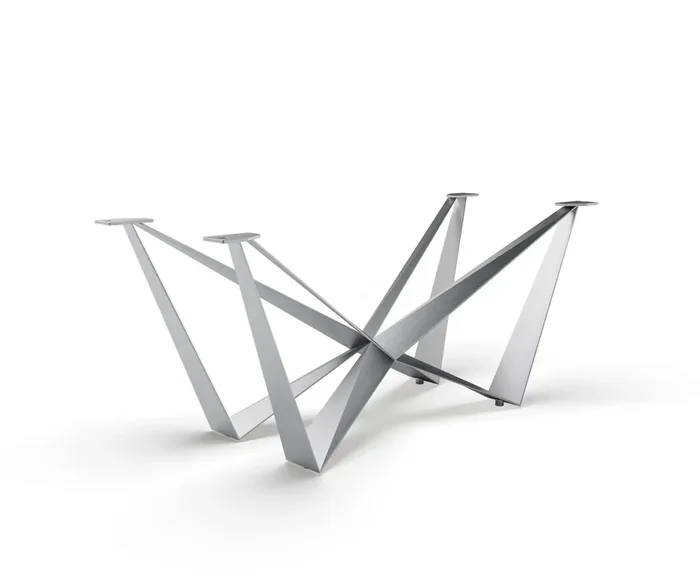 Tischgestell Spider Edelstahl Silber für Tischplatten ab 200 cm