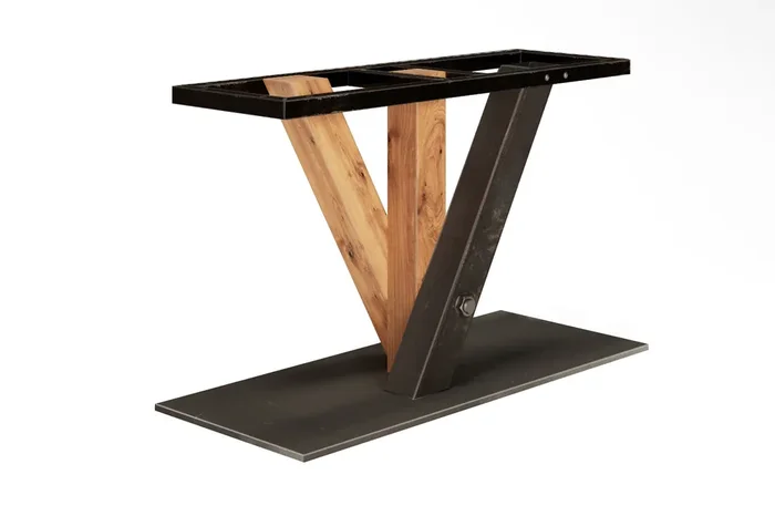 Tischuntergestell aus Eiche & Metall Lennox