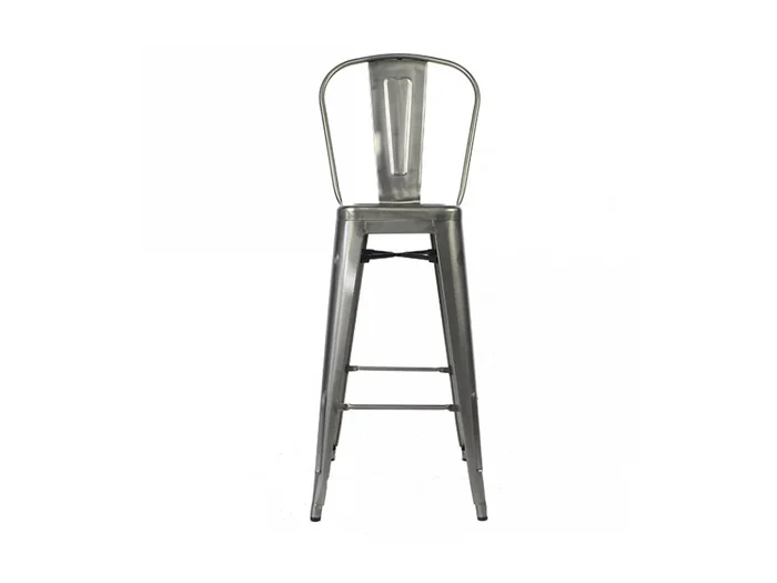 Tolix Hocker H 80 Hohe Rückenlehne – Rohstahl lackiert Entworfen von Xavier Pauchard