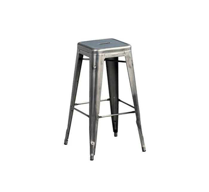 Tolix Tabouret Hocker H. 75 Brut Verni Brillant Entworfen von Xavier Pauchard