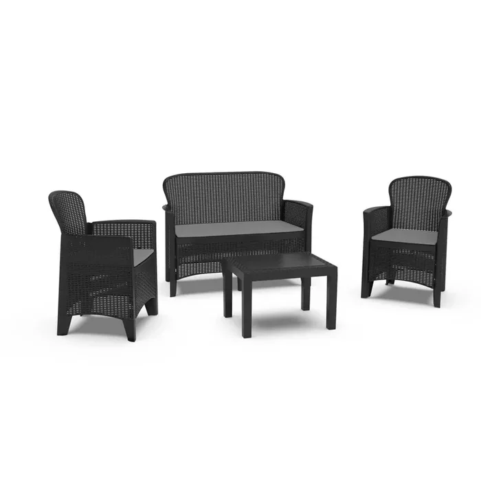 Trente – Lounge-Set 4-tlg. in Anthrazit