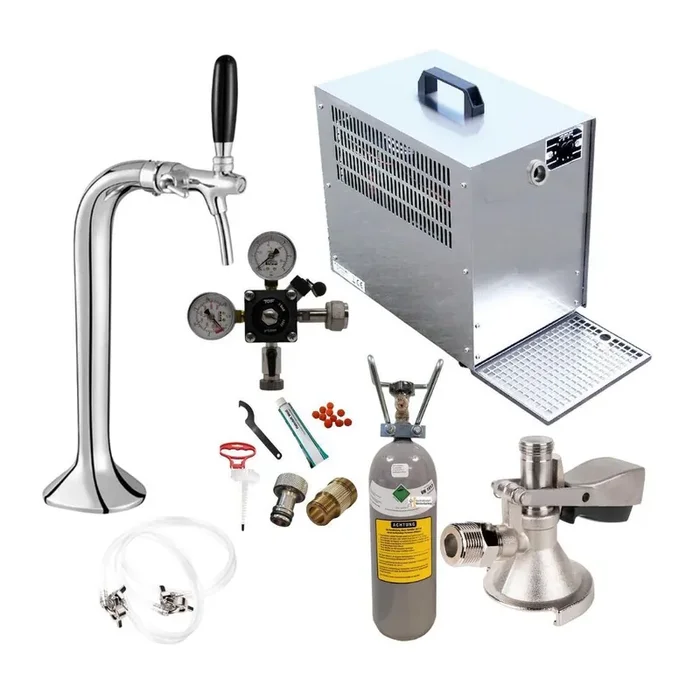 Under-counter – dispensing system 60l with dispensing column Classic, compensator tap, CO², clock, hoses and keg