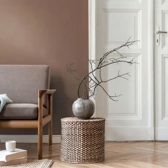 Unitapete Leinenstruktur Braun Beige – Vliestapete strukturiert matt naturfarben