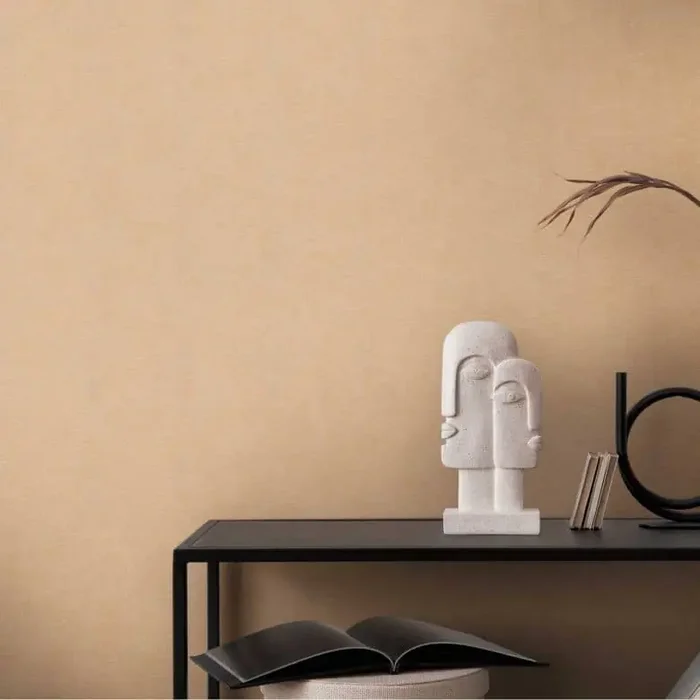 Unitapete mit Putz-Optik Beige – Einfarbige Tapete mit Struktur – Strukturtapete